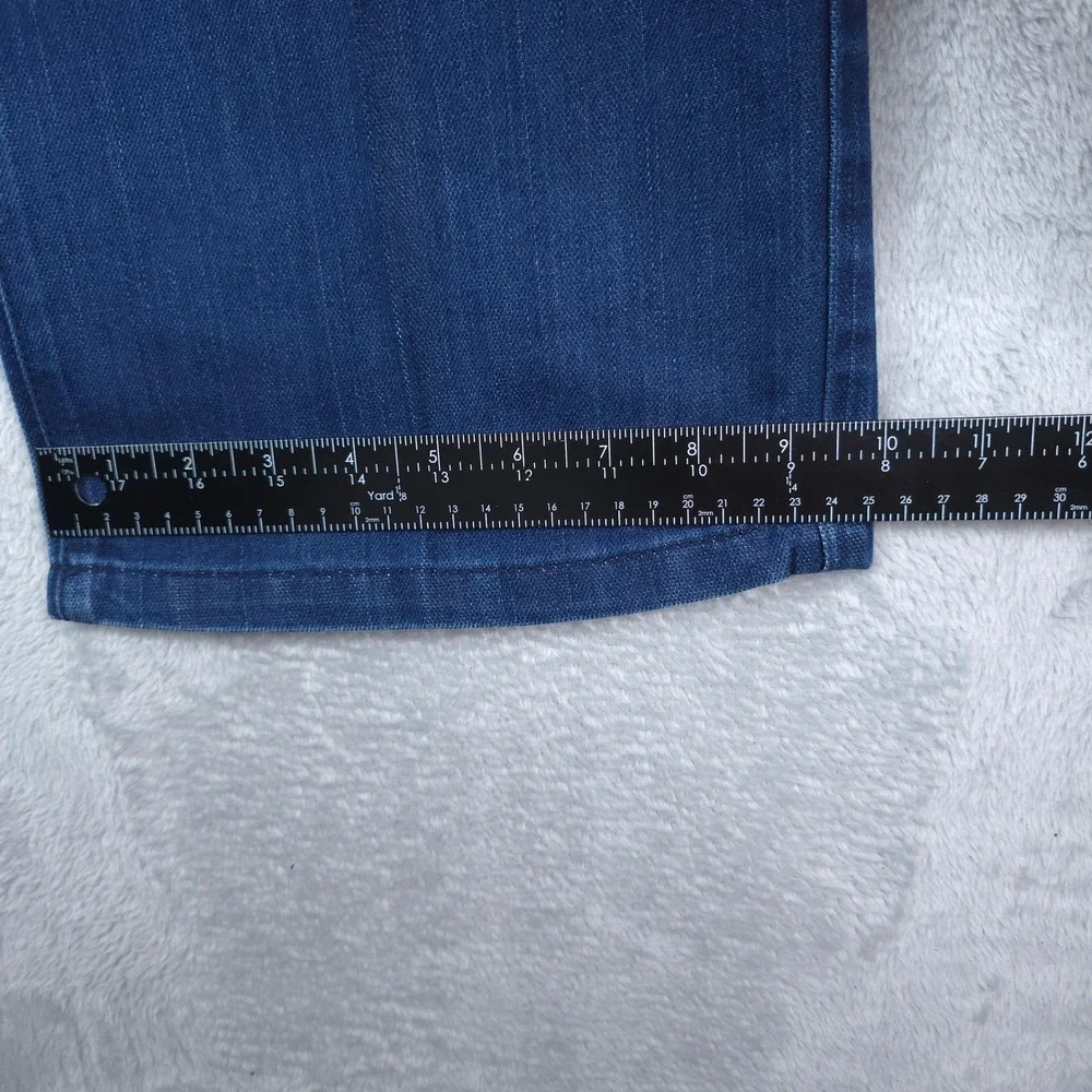 Stacy Adams Jeans Mens 38x34 Blue Denim Plaid Pocket Accents Cotton Casual